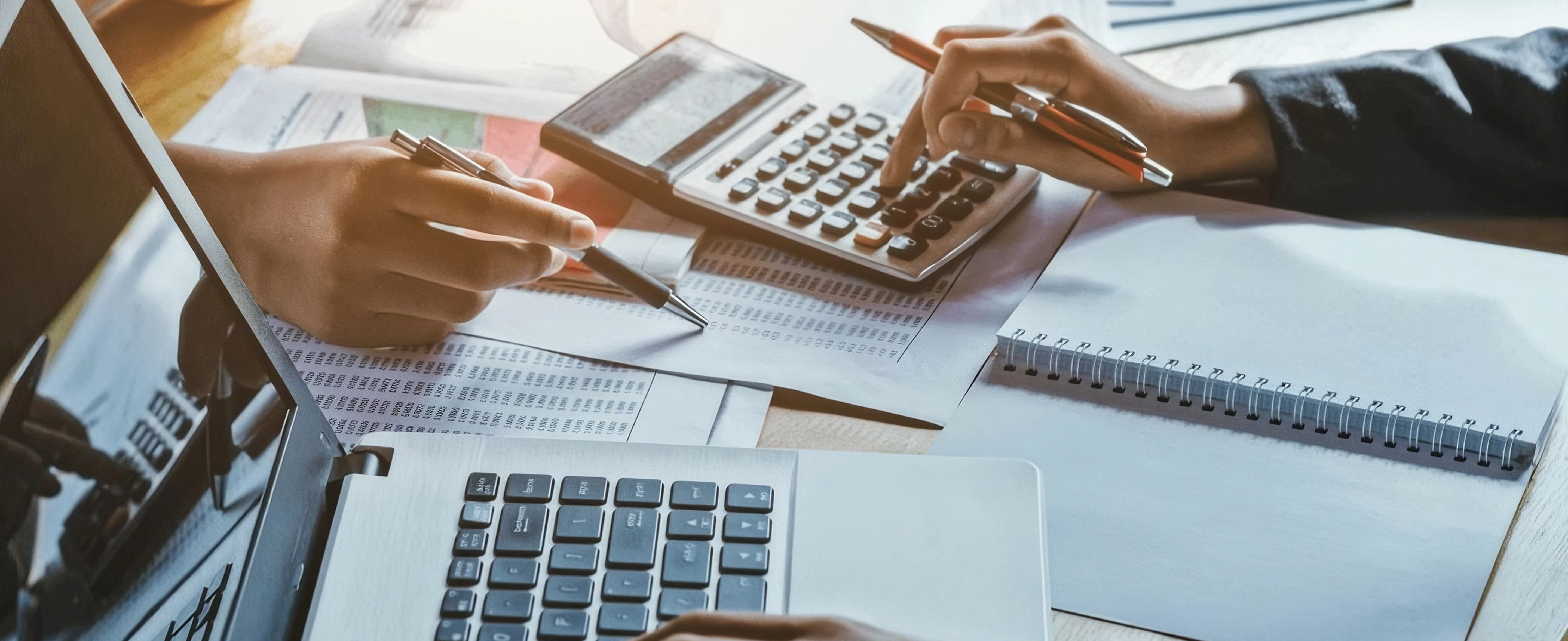 Business leader reviewing financial market data